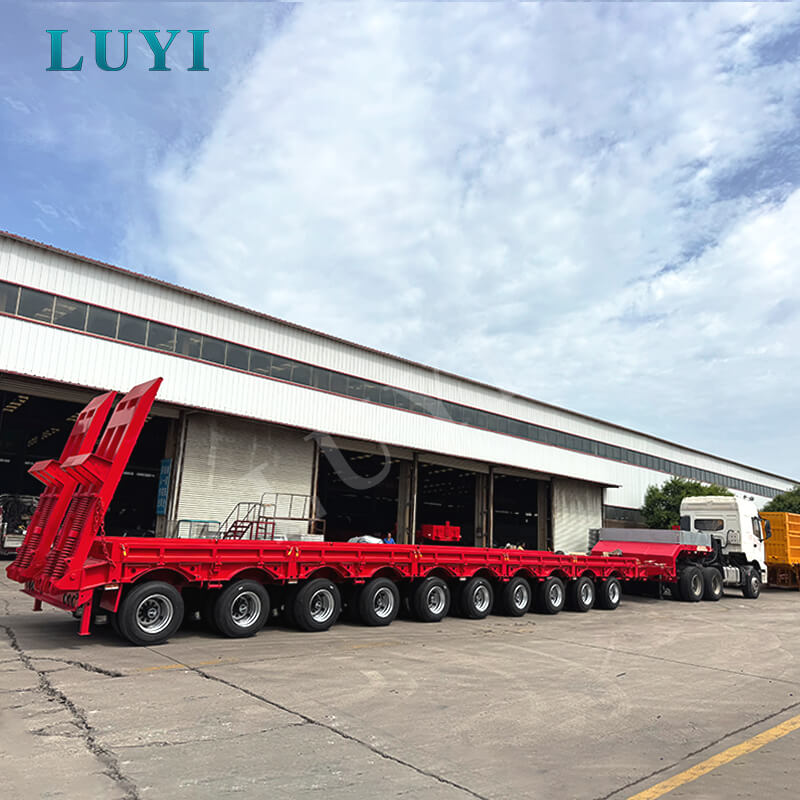 10-axle 80-100 ton low-bed semi-trailer