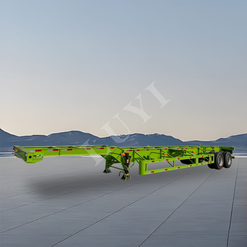 2 Axle Load Carrying Container 20/40 Ton Skeletal Semi Trailer