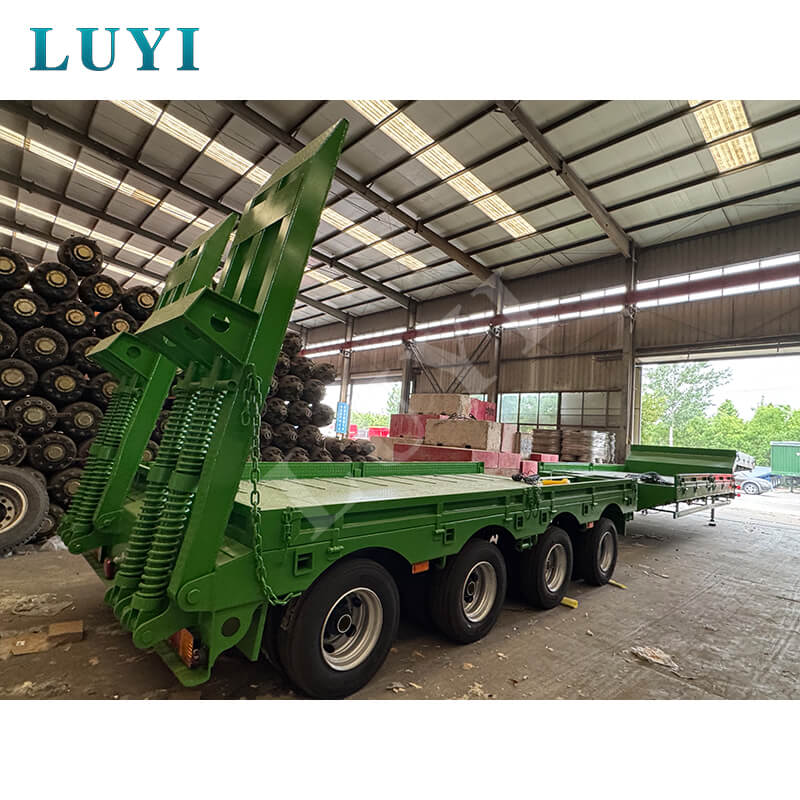 Luyi 4-axle low-bed semi-trailers shipped to Ecuador, empowering heavy transport for infrastructure in South America