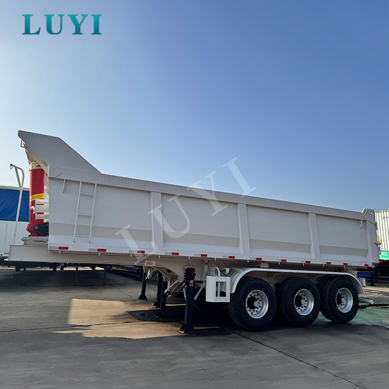 Luyi 3-axle rear-tipping dump semi-trailers shipped in batches to Costa Rica