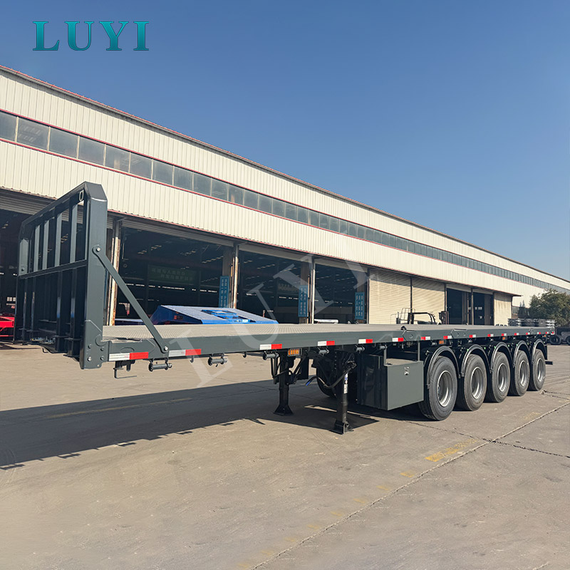 Boosting Central Asian Infrastructure! LUYI 5-Axle Flatbed Semi-Trailers Shipped to Uzbekistan in Bulk
