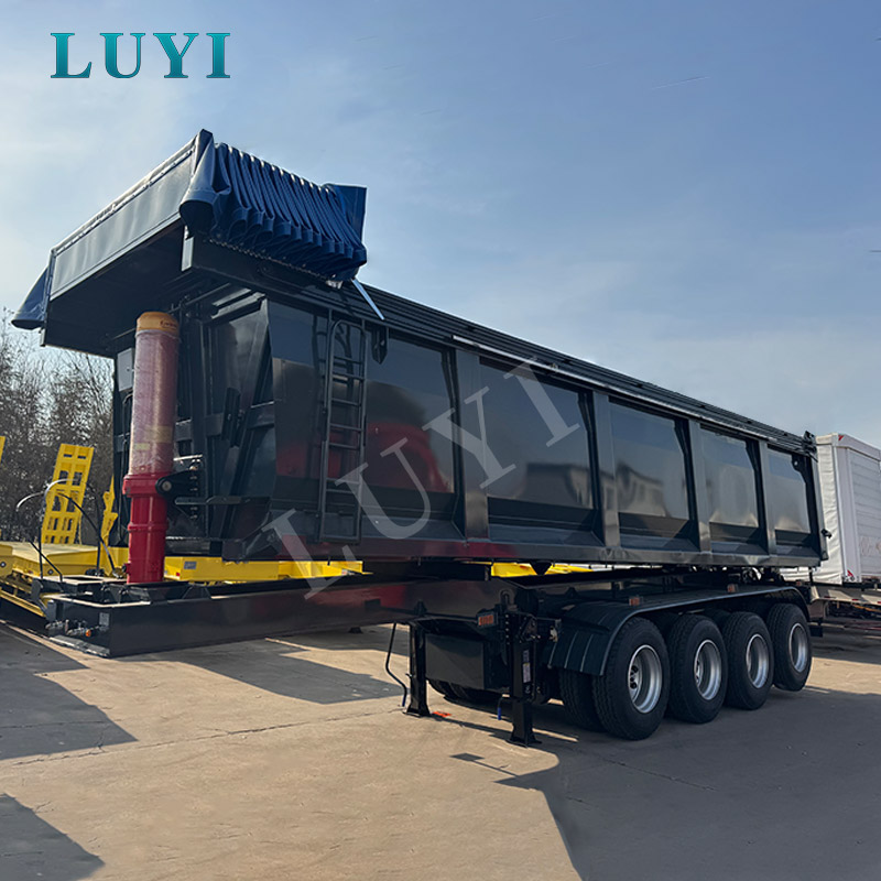 Warmly Welcome Ethiopian Business Partners to LUYI, In-depth Visit & Exchange on 4-Axle Hydraulic Dump Semi-trailers