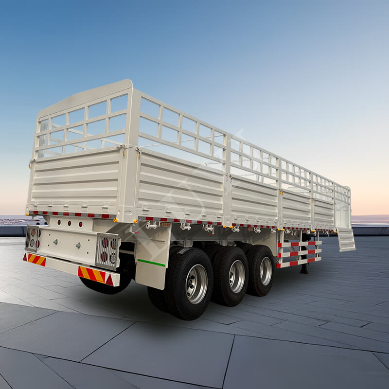 3 Axle 1.5 Meter Sideboard Semi Trailer For Transporting 80 Ton Multi Functional Side Wall Sideboard Freight Semi Trailer Truck