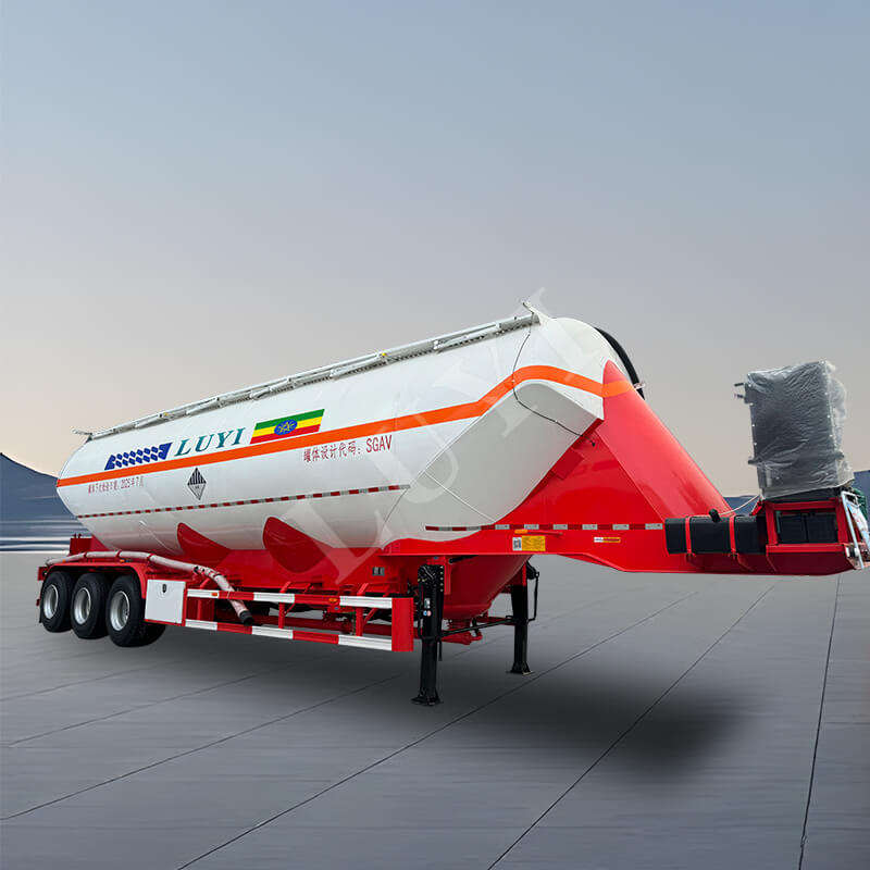 3-axle 35-40 cubic meter vertical bulk cement tank semi-trailer