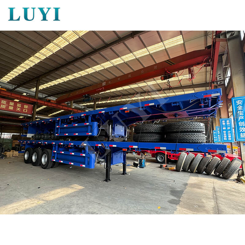 3 axle 4 Foot 50 Ton Flatbed Semi Trailer