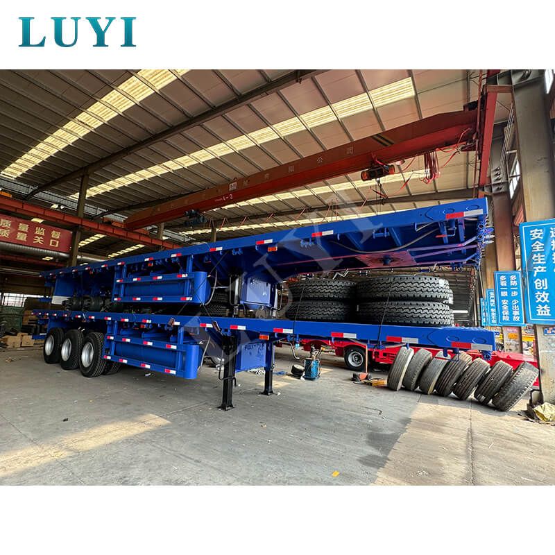 3 axle 4 Foot 50 Ton Flatbed Semi Trailer for sale