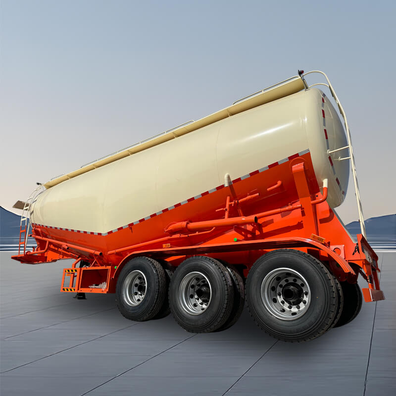 3-Axle 40-Cubic-Meter V-Type Fly Ash Bulk Cement Tank Semi-Trailer