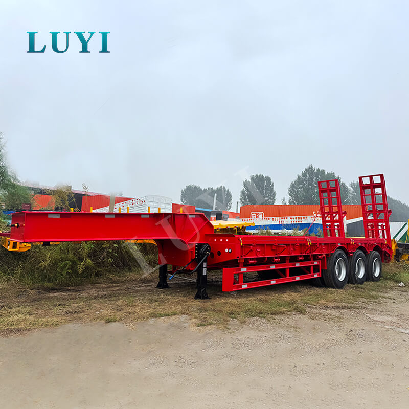 3-axle 40-ton Gooseneck Flatbed Semi-trailer
