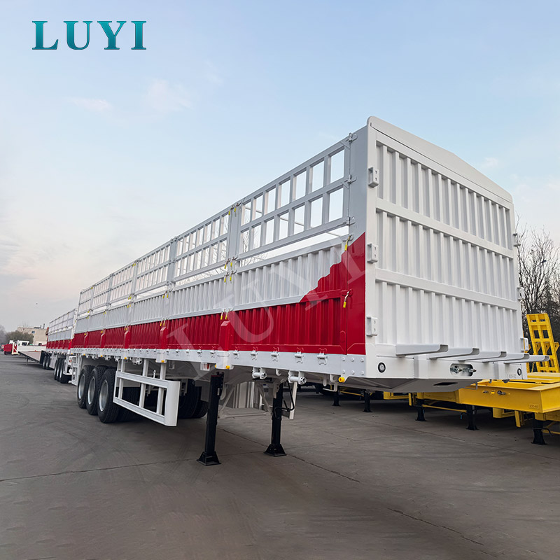 3 Axle 40T Heavy Duty Steel Fence Cargo Truck Trailers
