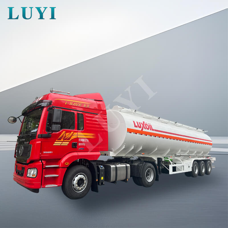 3 Axle 45000 Liter Carbon Steel 4 Compartment Oil Tank Semi Trailer