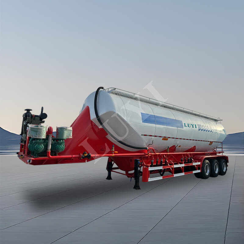 3-Axle 50-Cubic-Meter Bulk V-Type Cement Tank Semi-Trailer