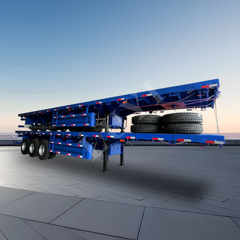 3 axle  50 Ton Flatbed Semi Trailer for sale
