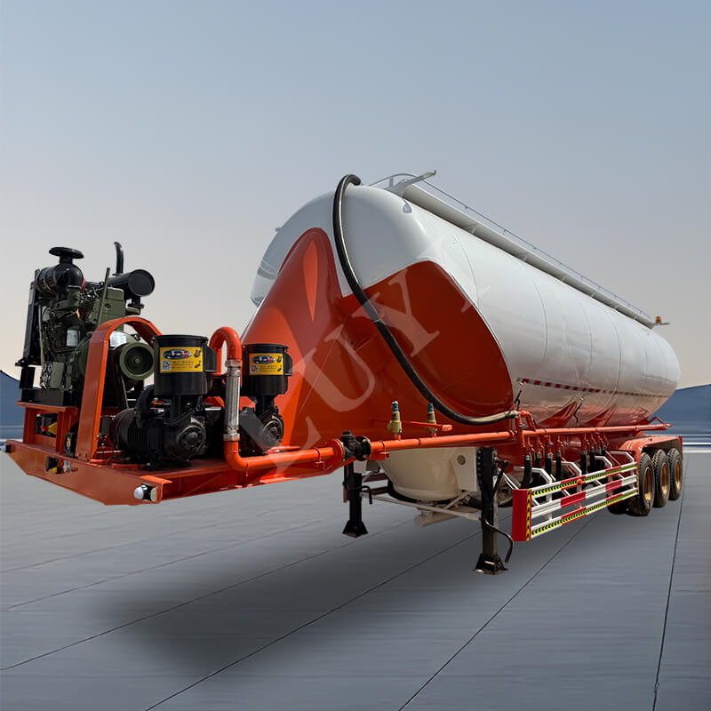 3-axle 50-ton V-type Cement Tank Semi-trailer