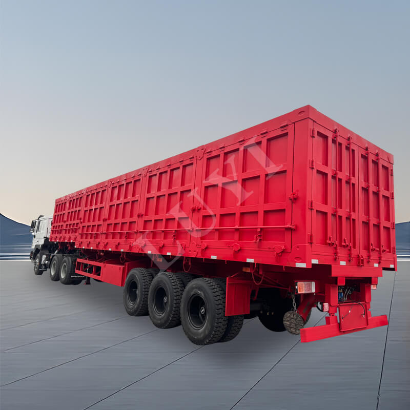3-Axle 60-80 Ton Dump Side Wall Semi-Trailer