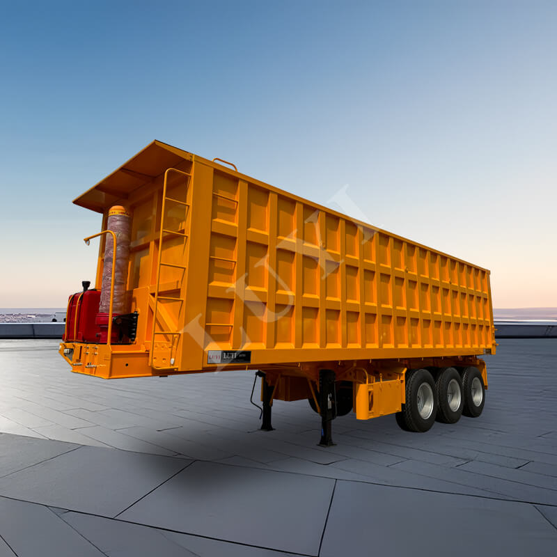 3-axle 60-ton rear-tipping dump semi-trailer