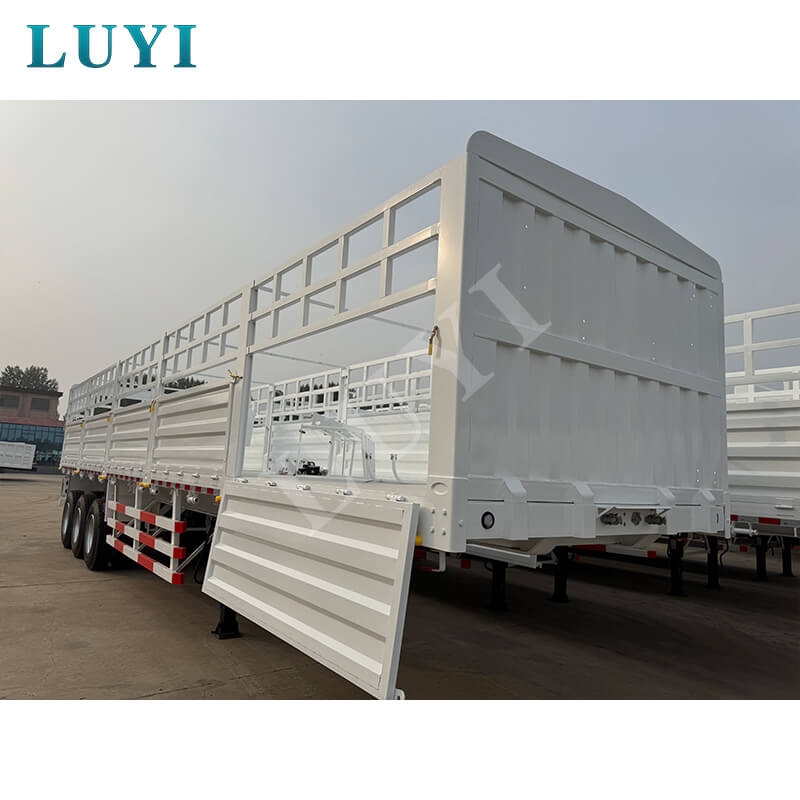 3-axle 80-ton carbon steel stake semi-trailer