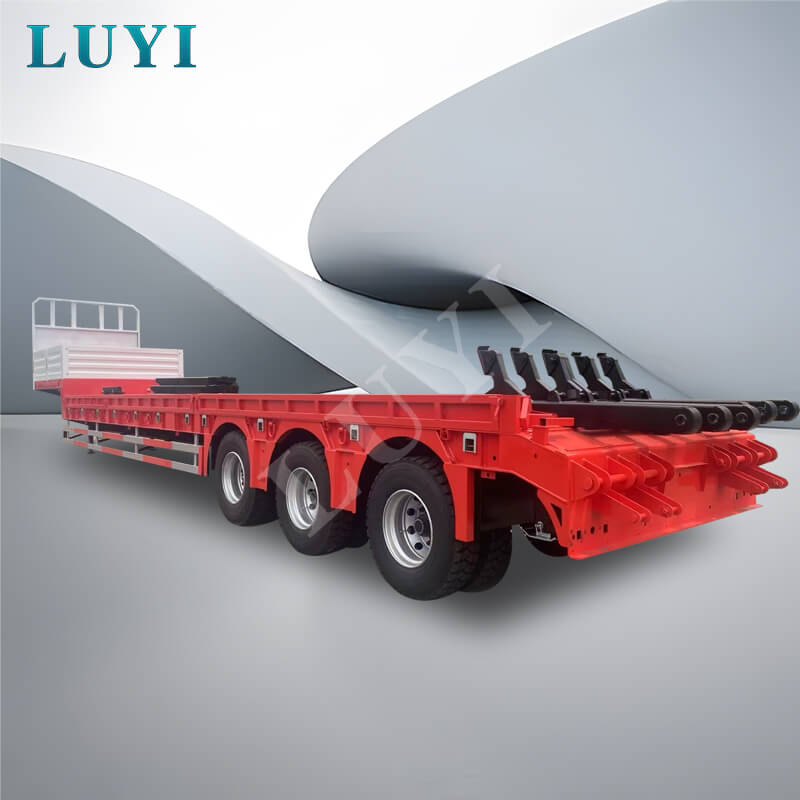 3-axle Hydraulic Gooseneck 50-ton Lowboy Semi-trailer