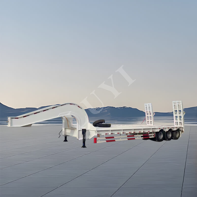 3-Axle Low-Bed Semi-Trailer With BPW, 60-100 Tons