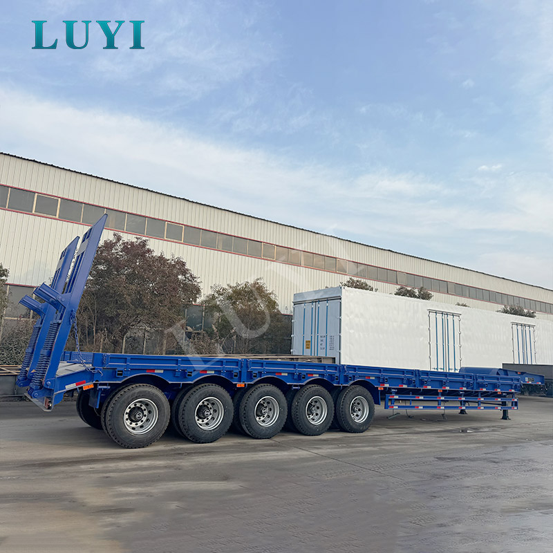 3-line 6-axle Heavy-duty 10-ton 50-foot Trailer Low-bed Truck
