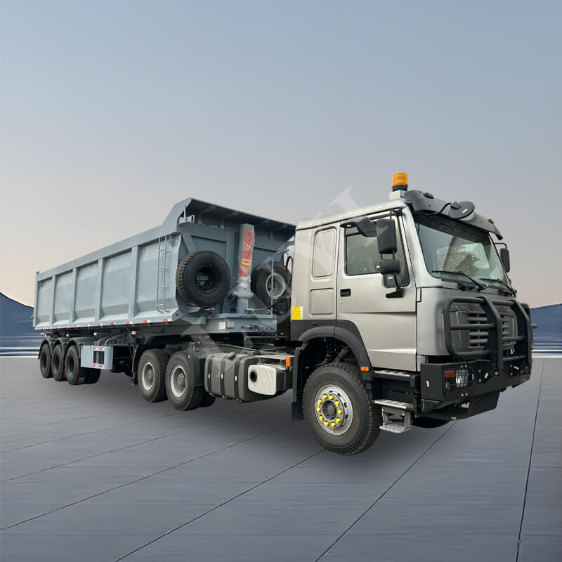 3 Three-Axle U-Shaped Side-Tipping Dump Truck Cargo Trailer