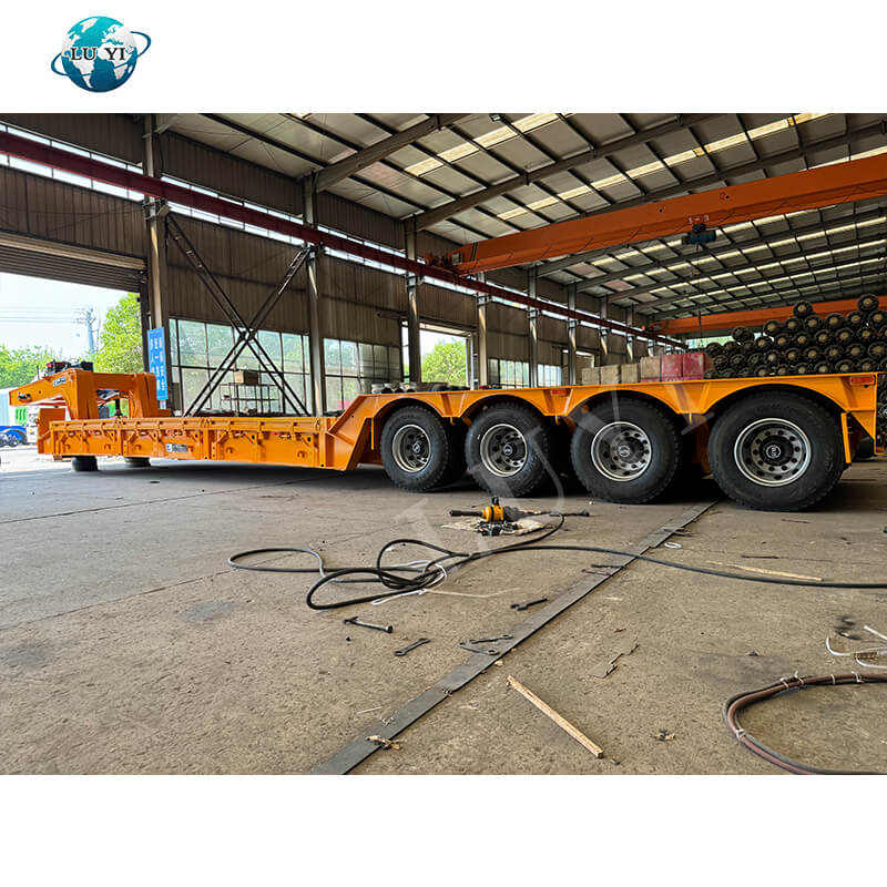 4-axle 100-ton Low-bed Gooseneck Semi-trailer Truck