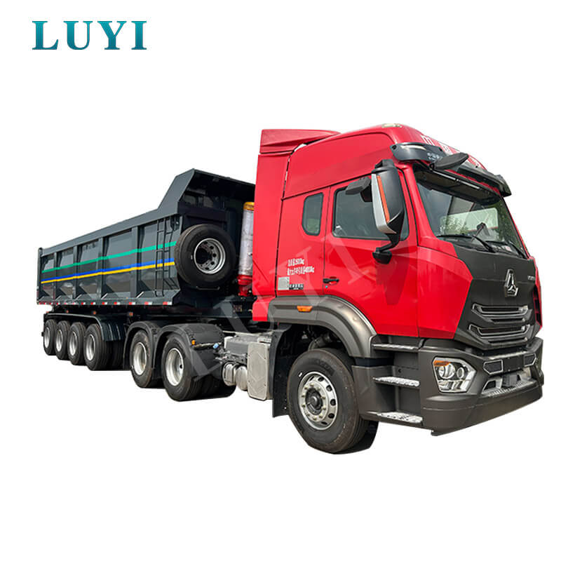 4-axle 100-ton U-type Hydraulic Rear-unloading Semi-trailer