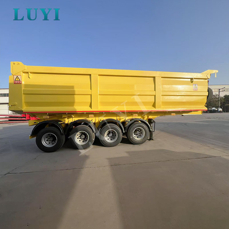 4-axle 45-foot U-shaped Rear-tipping Semi-trailer