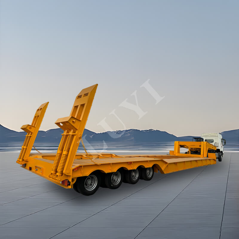 4-Axle 60/80-Ton Detachable Gooseneck Low-Bed Semi-Trailer
