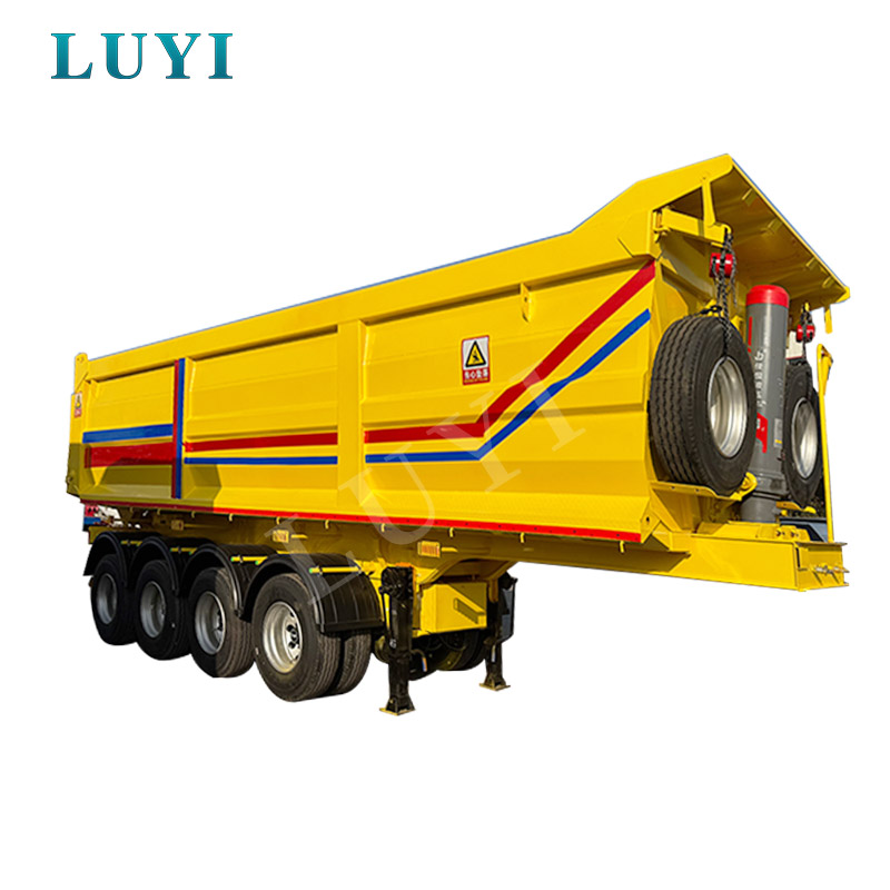 4-axle 60-ton Hydraulic Rear-unloading Dump Semi-trailer