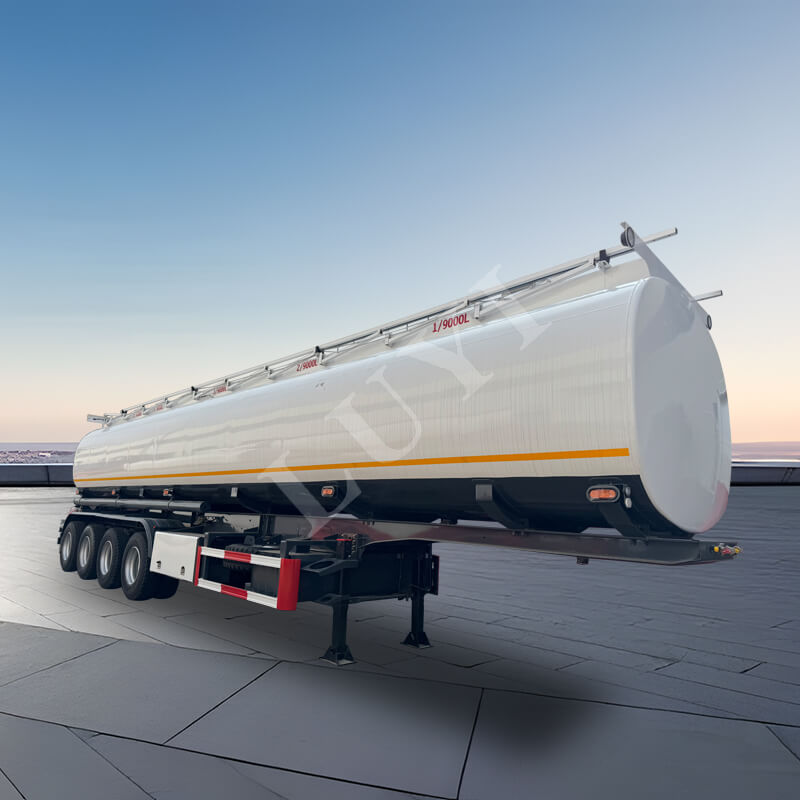 4-axle customizable carbon steel 45,000-liter 5-compartment oil tank semi-trailer