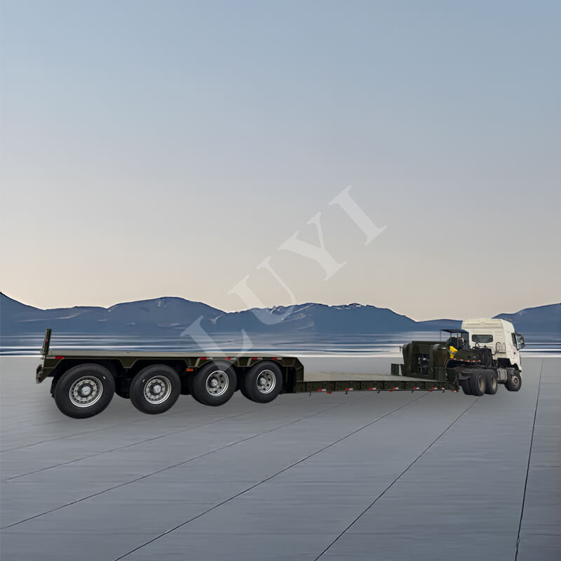 4-Axle Detachable Gooseneck 150-Ton Low-Bed Truck Trailer