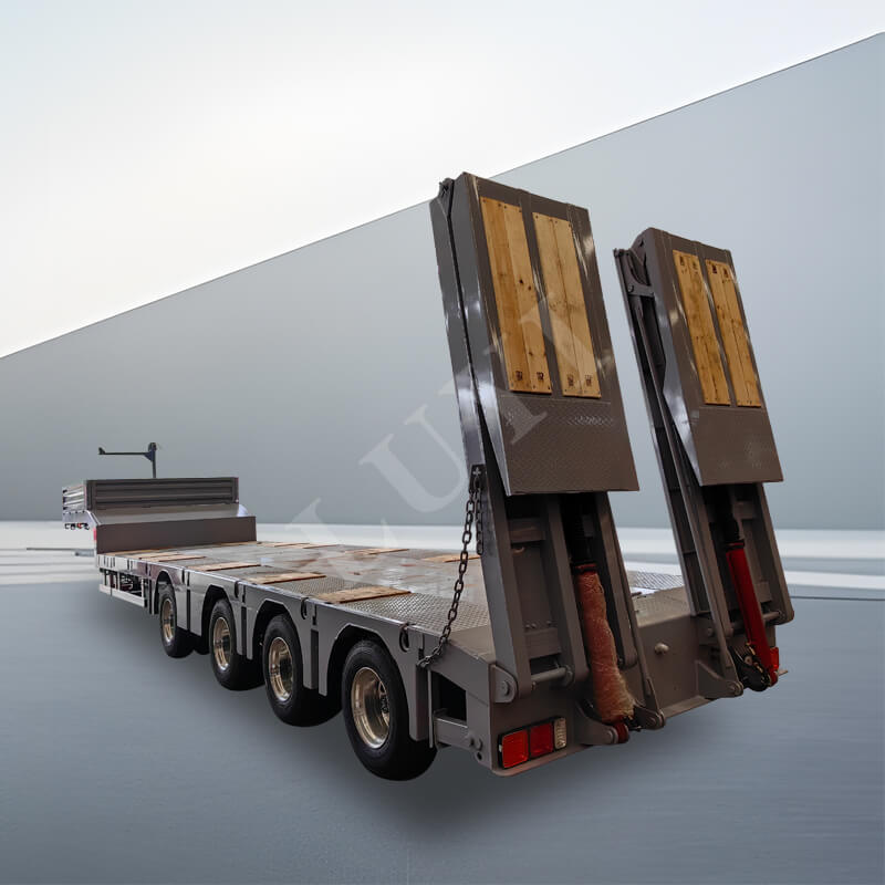 4-Axle Retractable 6-Meter Low-Bed Semi-Trailer Truck