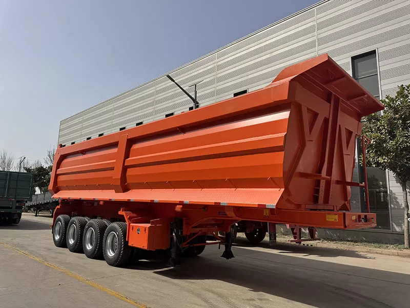 4-axle U-shaped Rear-flip Semi-trailer