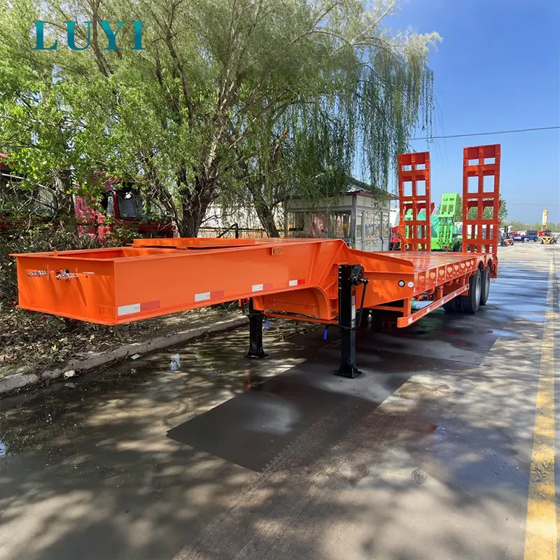 40T Lowbed Semi Trailer for Heavy Equipment Transport | Luyi Auto