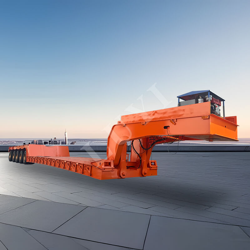 5-axle detachable gooseneck lowboy semi-trailer