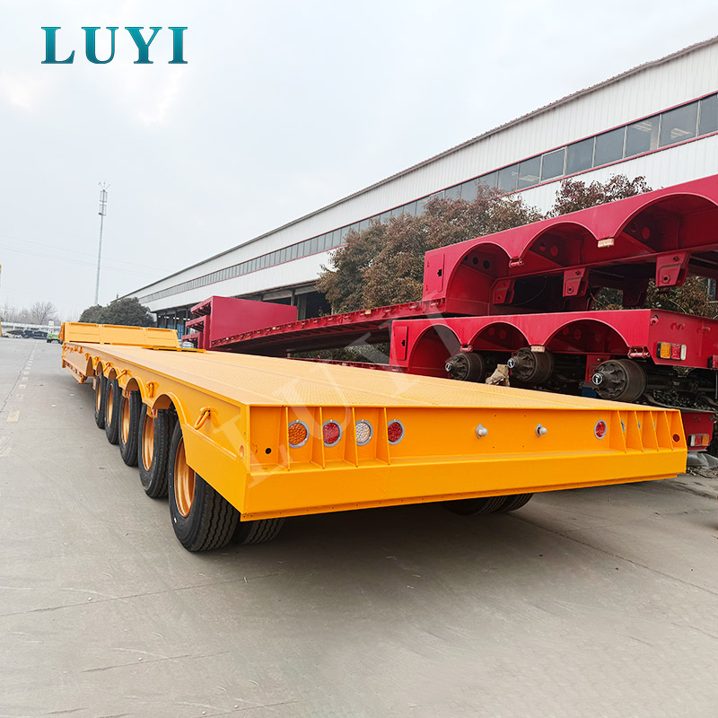 5 Axle Lowbed Gooseneck Carrier for 80T Heavy Equipment Transport