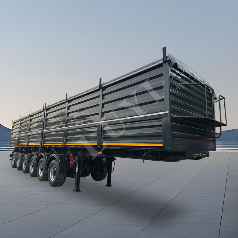 6 Axle 100 Ton Load Capacity Customized Sidewall Semi Trailer