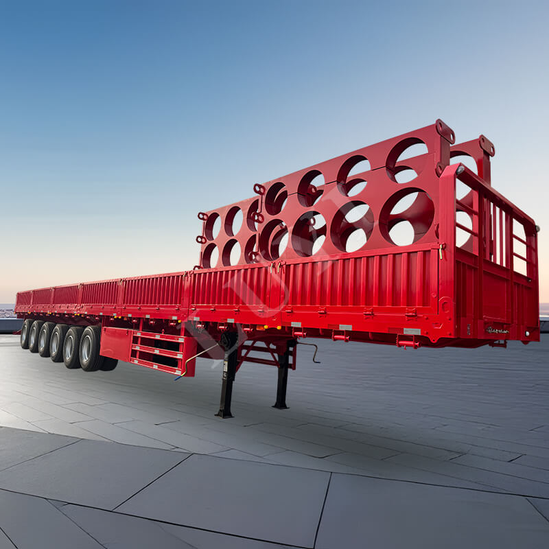 6-Axle 15.5-Meter 80-100 Ton 40-Foot Side Wall Semi-Trailer,