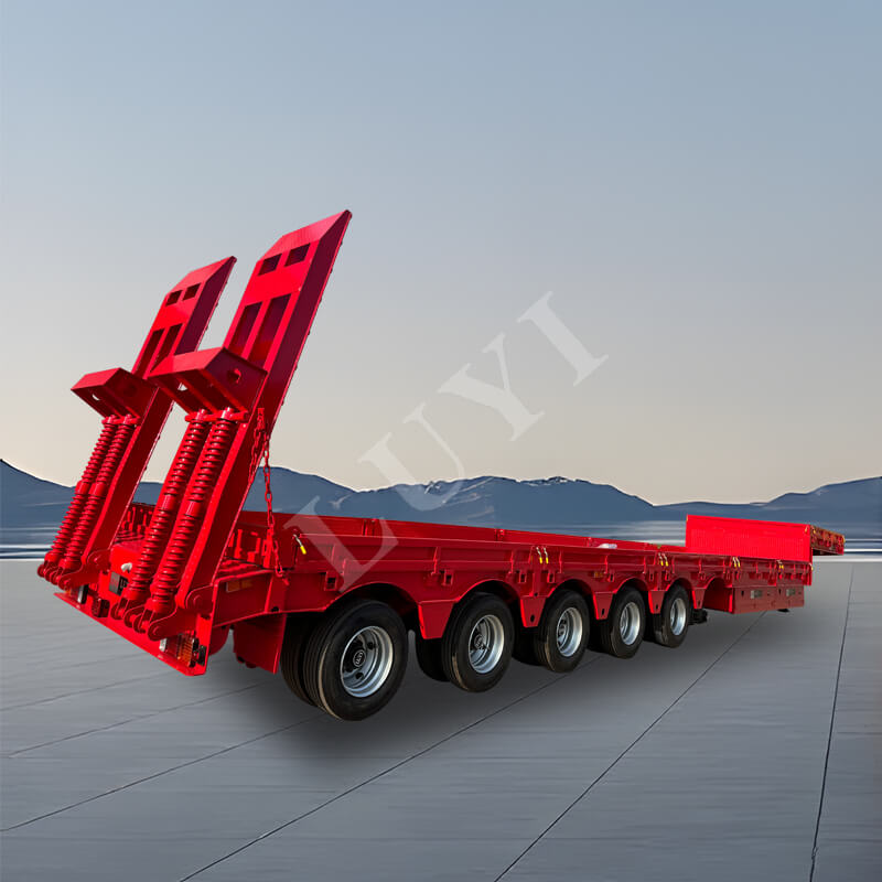 6-axle 80-ton hydraulic low-bed semi-trailer