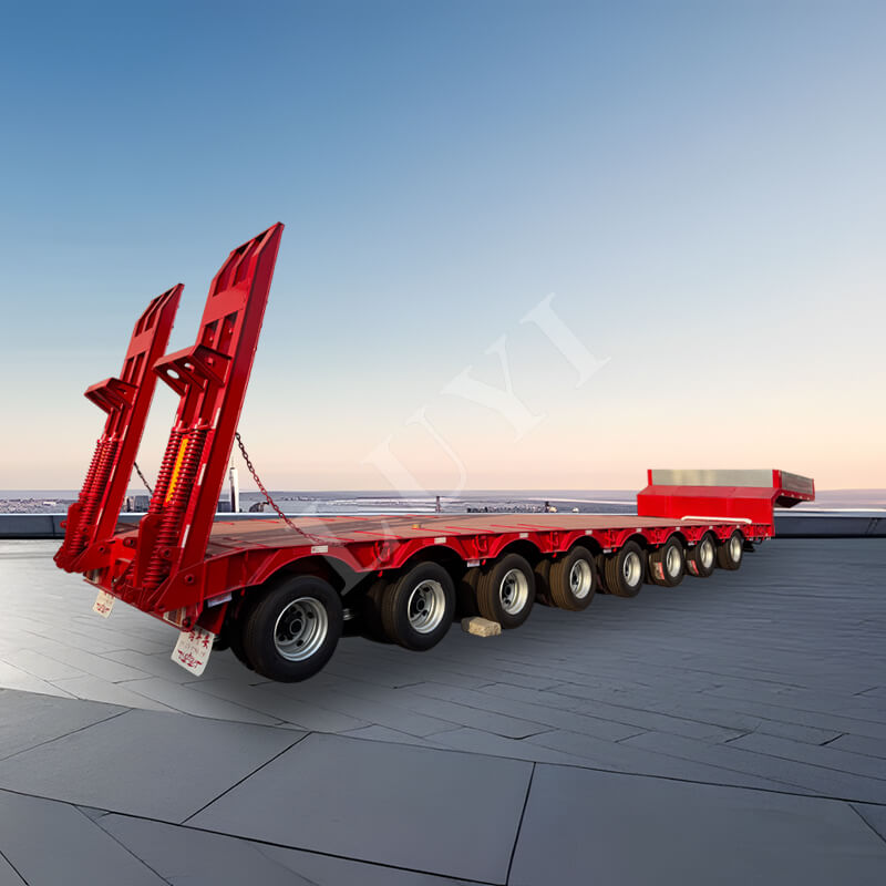 8-Axle 150-Ton 40-Foot Loader Hydraulic Low-Bed Semi-Trailer