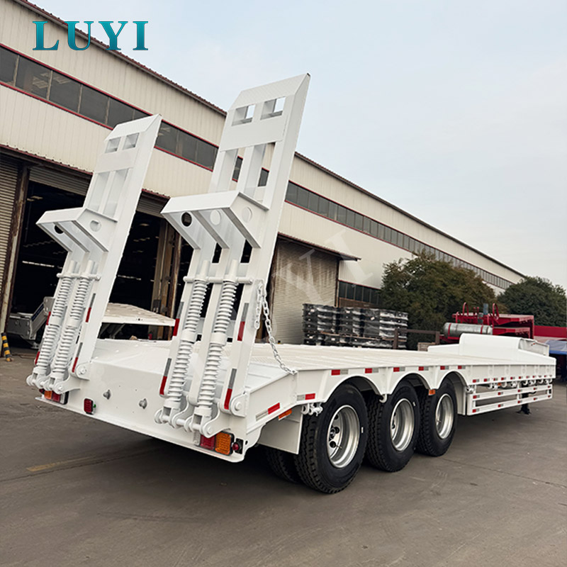 80 Ton Lowboy Gooseneck Lowbed Low Bed Semi Truck Trailer