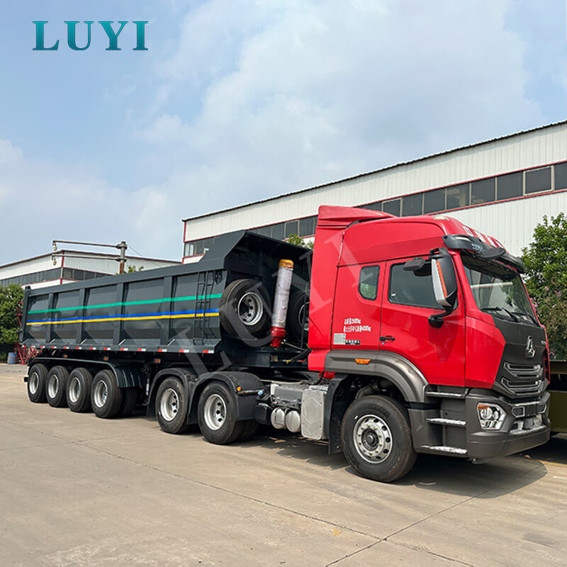 four axle 100-ton U-type Hydraulic Rear-unloading Semi-trailer four axle 100-ton U-type Hydraulic Rear-unloading Semi-trailer