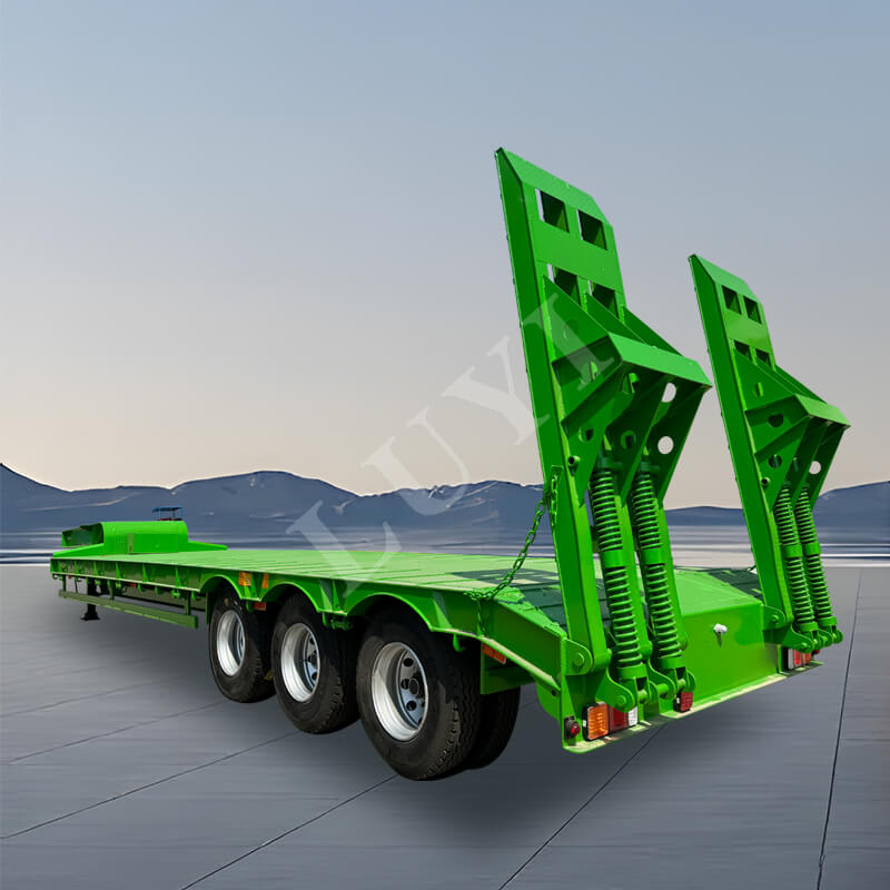 Heavy-Duty Transport 3-Axle 60-Ton Gooseneck Low-Bed Semi-Trailer