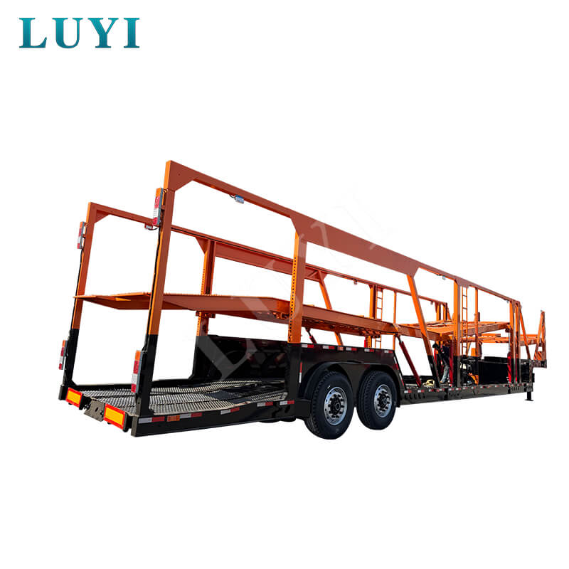 High-quality 2-axle double-deck 8-car transport semi-trailer