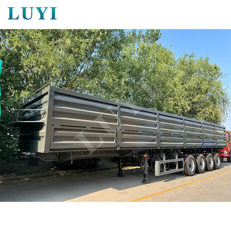 high quality  60-Ton Class 4-Axle Side-Tipper Semi-Trailer