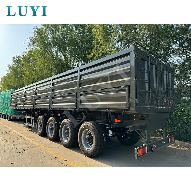 high quality  60-Ton Class 4-Axle Side-Tipper Semi-Trailer for sale