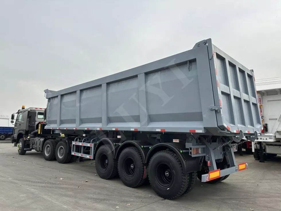 Transportation 80 Tons of Rear Tipping Semi-Trailer