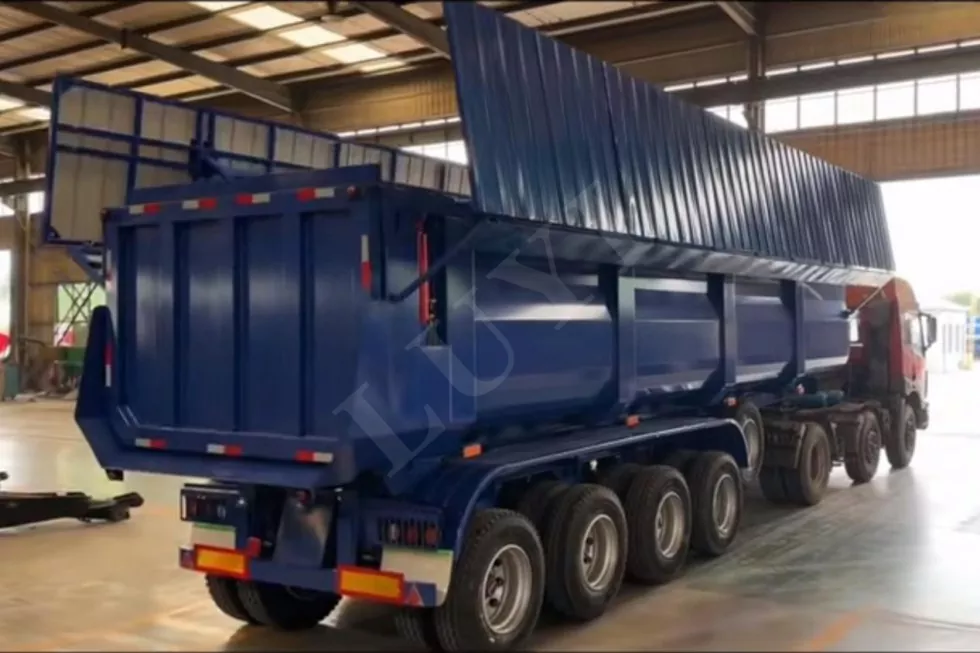 Transportation 80 Tons of Rear Tipping Semi-Trailer