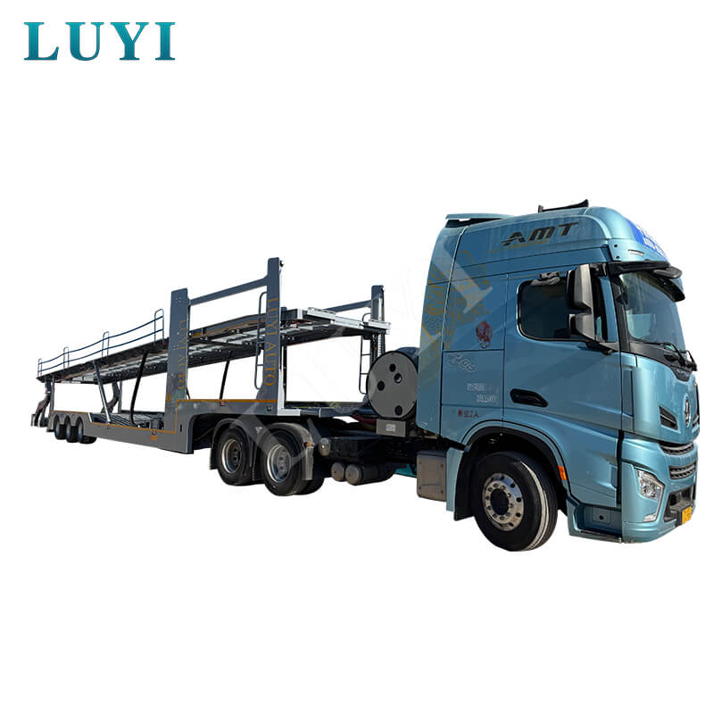LUYI 2 Axle 17 Meter Lift Type Double Decker Car Transporter