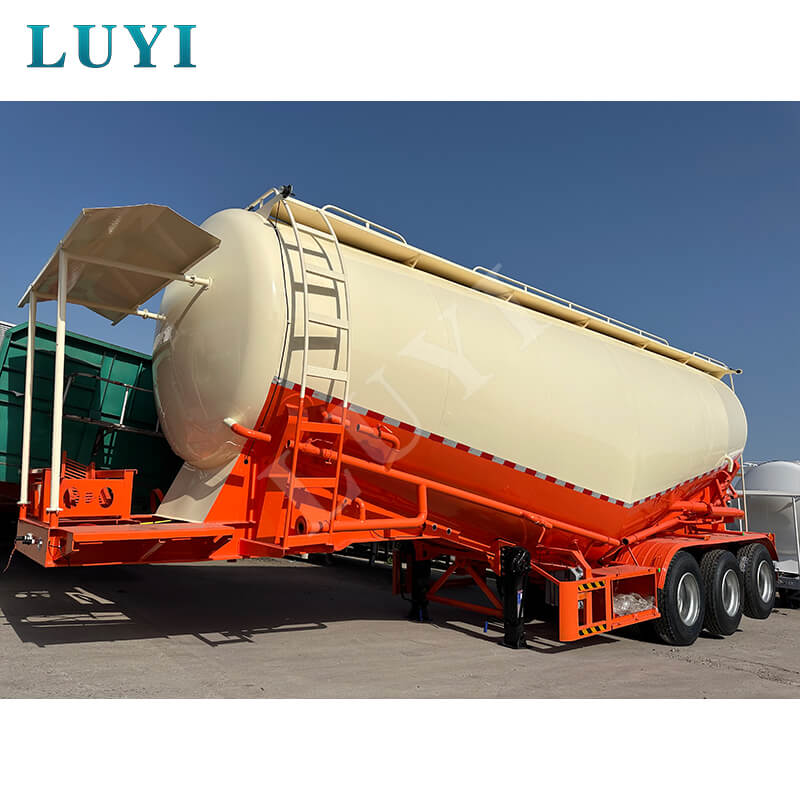 LUYI 3-Axle 40-Cubic-Meter V-Type Fly Ash Bulk Cement Tank Semi-Trailer